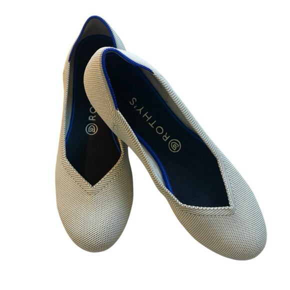 Rothy’s Slip On Shoes Tan White Size 10.5 - Picture 2 of 5